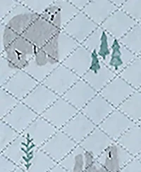 Baby Boys and Girls Polar Bear Quilted Footie