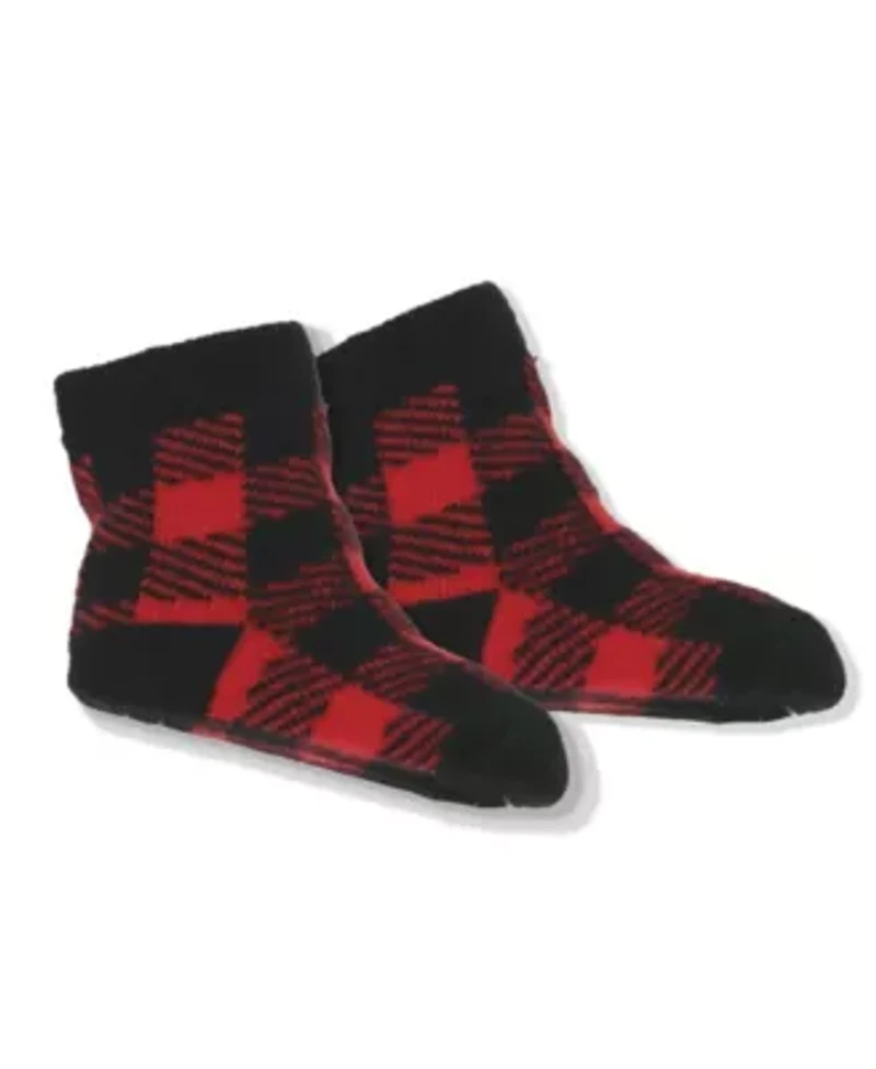 Baby Boys and Girls Red Buffalo Plaid Plush 3 Piece Lounge Set