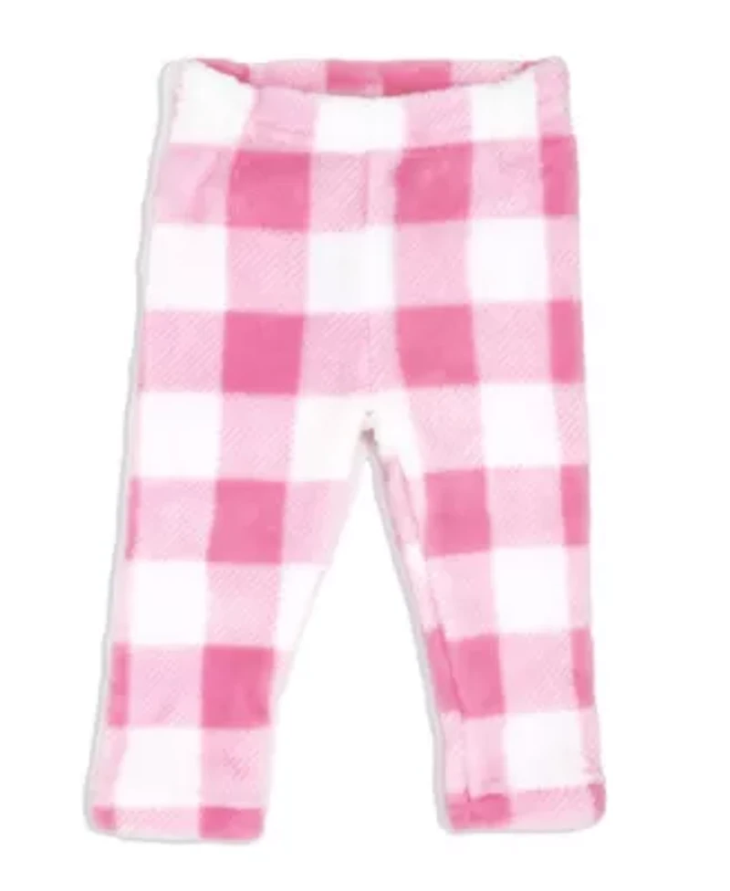 Baby Boys and Girls Buffalo Plaid Plush 3 Piece Lounge Set
