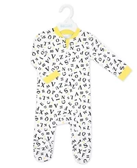 Baby Boys and Girls 2 Pack Zippered Footies, ABCs Made with Love