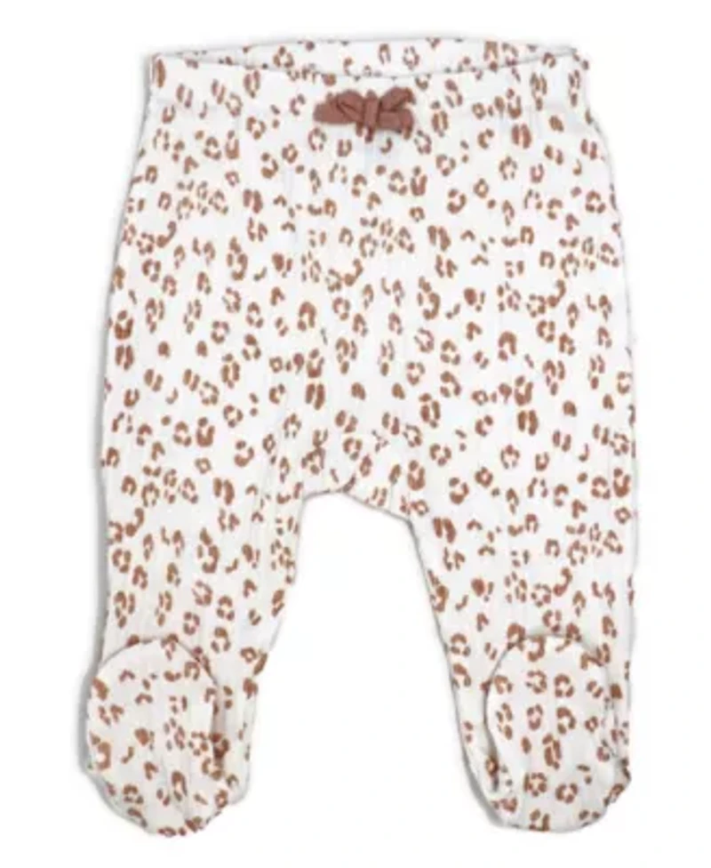 Baby Girls Take Me Home 3 Piece Layette Set, Mauve Leopard
