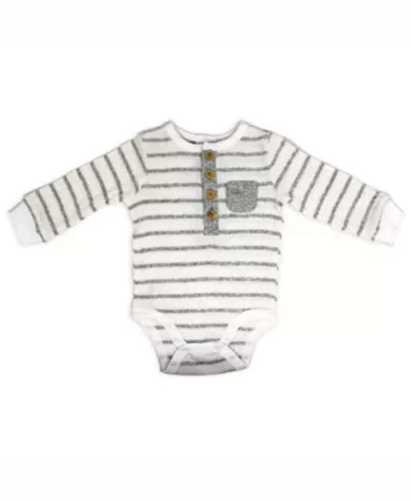 Baby Boys Take Me Home 3 Piece Layette Set, Heather Stripes