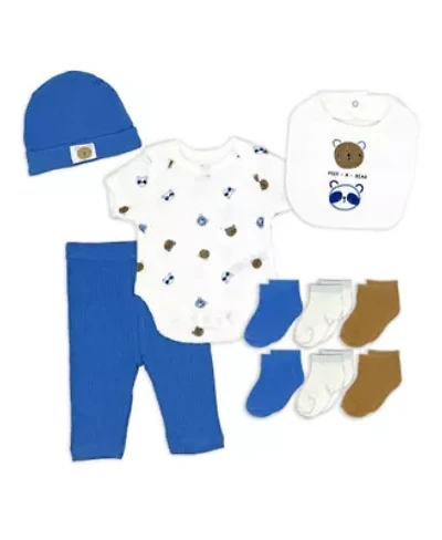 Baby Boys 10 Piece Layette Set, Blue Bear