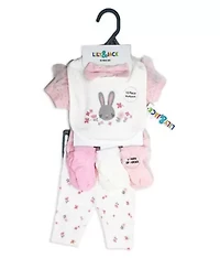 Baby Girls 10 Piece Layette Set, Pink Bunny