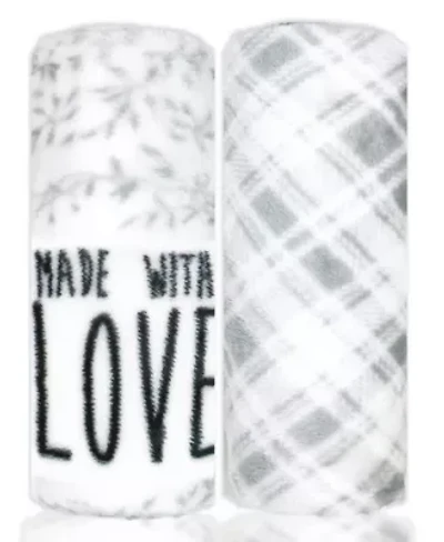 Baby Boys and Girls 2 Pack Fleece Blankets