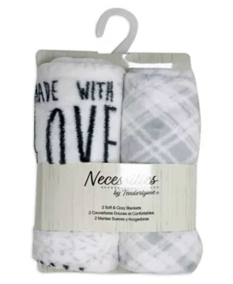 Baby Boys and Girls 2 Pack Fleece Blankets