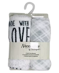 Baby Boys and Girls 2 Pack Fleece Blankets