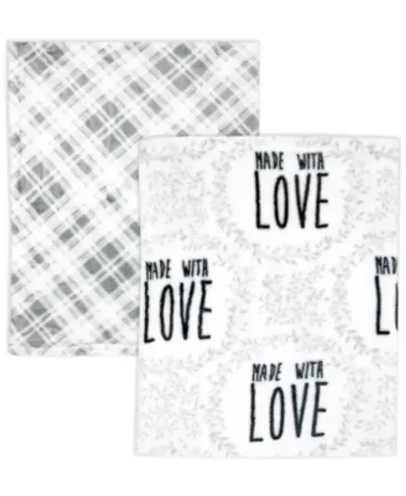 Baby Boys and Girls 2 Pack Fleece Blankets