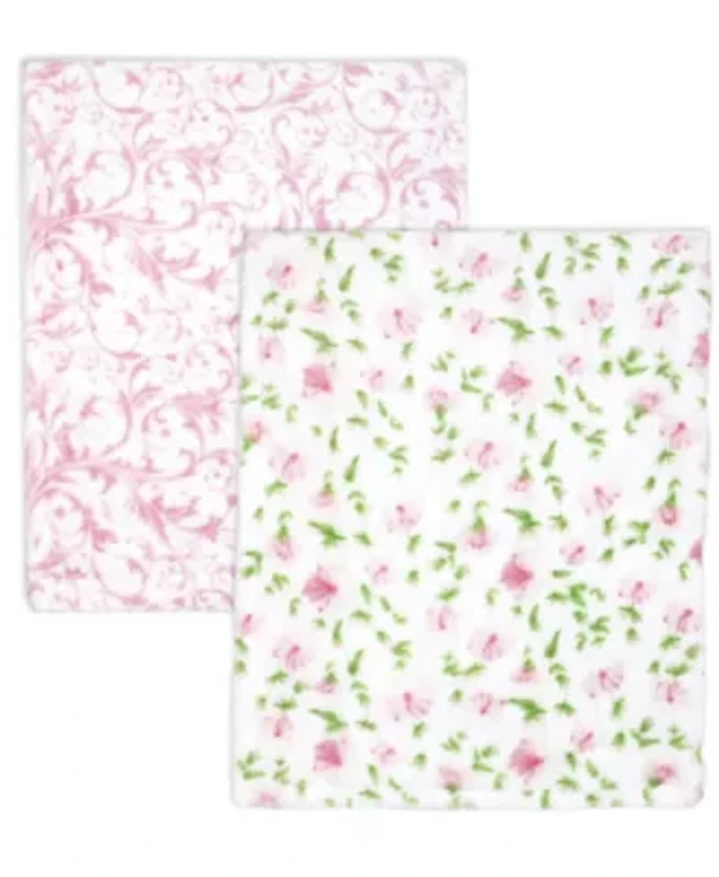 Baby Boys and Girls 2 Pack Fleece Blankets