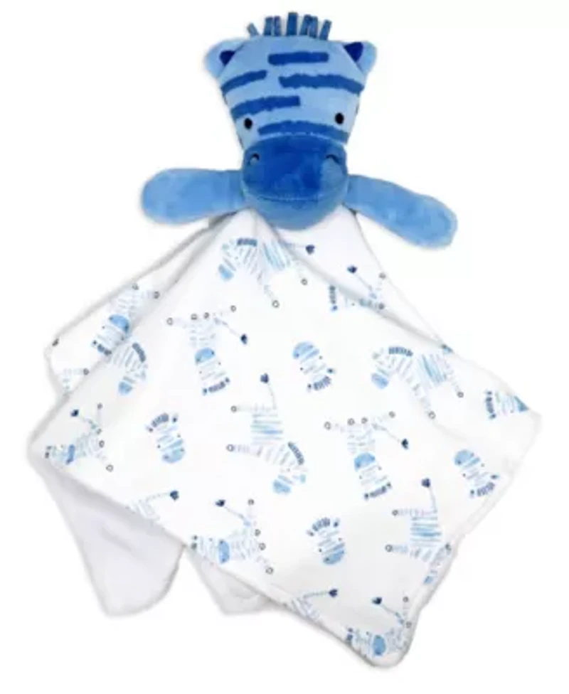 Baby Boys 8 Piece Blue Zebras Layette Gift Set