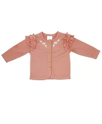 Baby Girls 3 Piece Misty Rose Bell Pants and Jacket Set