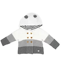 Baby Boys and Girls 2 Piece Variegated Gray Jacket Trouser Knitted Set