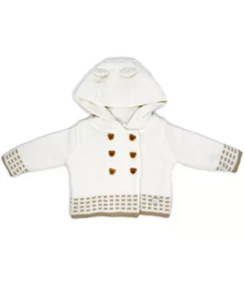 Baby Boys and Girls 2 Piece Oatmeal Jacket Trouser Knitted Set