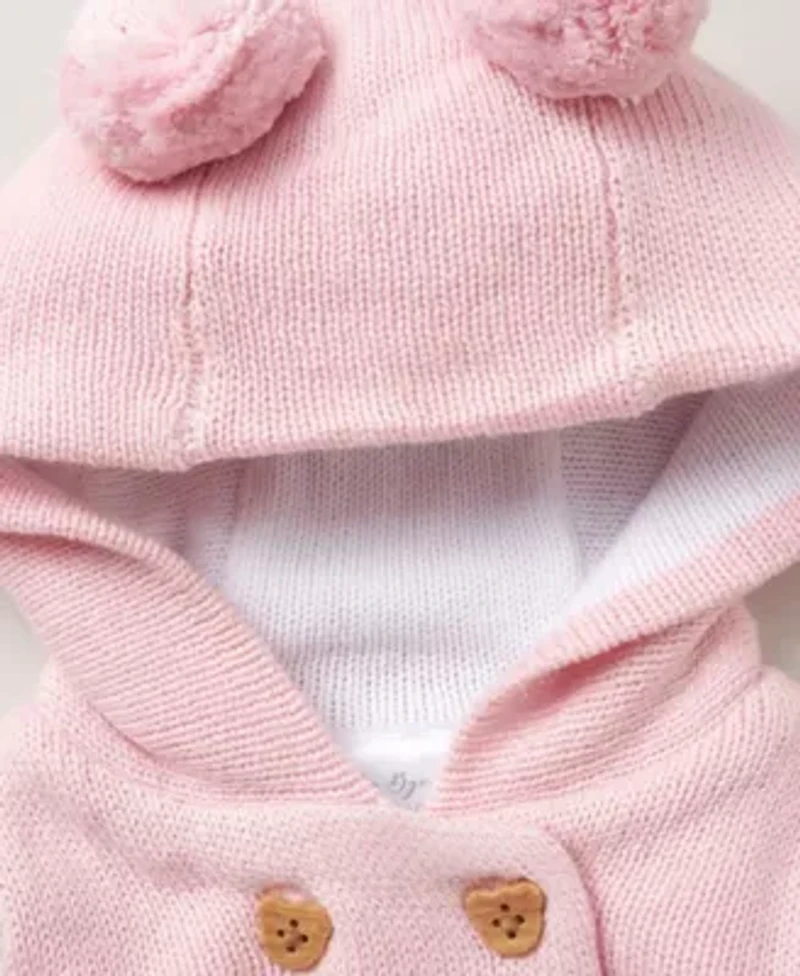 Baby Girls 2 Piece Pink Jacket and Trouser Knitted Set
