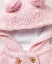 Baby Girls 2 Piece Pink Jacket and Trouser Knitted Set