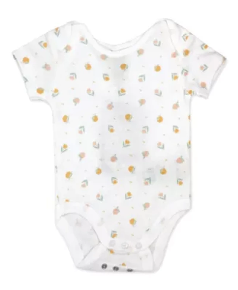 Baby Girls Organic Cotton  3 Piece Peaches Layette Set