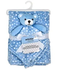 Baby Boys and Girls Plush Blanket with Nunu Lovey Toy