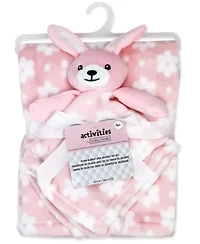 Baby Boys and Girls Plush Blanket with Nunu Lovey Toy