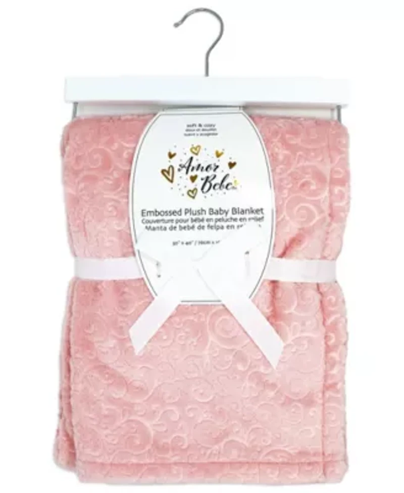 Baby Boys and Girls Embossed Plush Minky Blanket