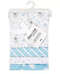 Baby Boys and Girls Elephants Balloons 4 Piece Receiving Blankets