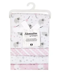 Baby Boys and Girls Elephants Balloons 4 Piece Receiving Blankets