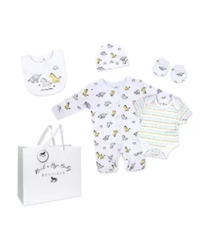 Baby Boys and Girls Zoo 5 Piece Layette Gift Set