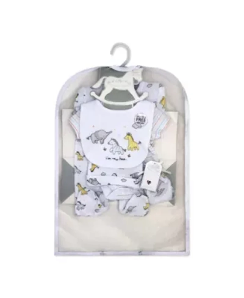 Baby Boys and Girls Zoo 5 Piece Layette Gift Set