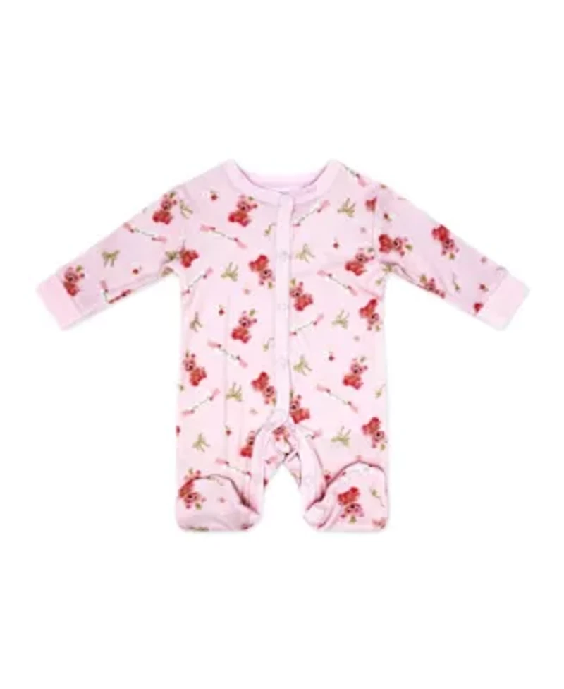 Baby Girls Princess Bear 5 Piece Layette Gift Set