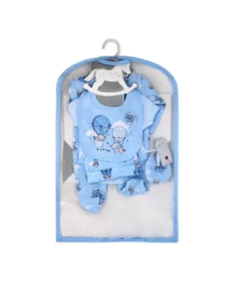 Baby Boys Balloon 5 Piece Layette Gift Set