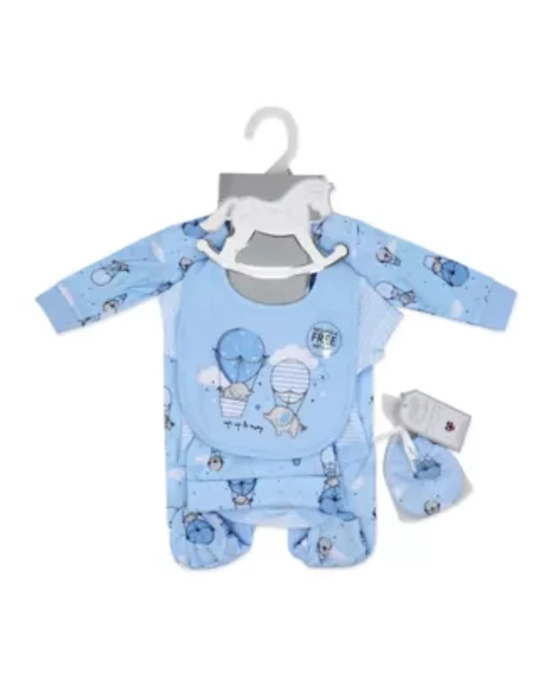 Baby Boys Balloon 5 Piece Layette Gift Set
