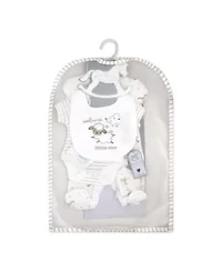 Baby Boys and Girls Lamb 5 Piece Layette Gift Set
