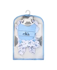 Baby Boys Train 5 Piece Layette Gift Set