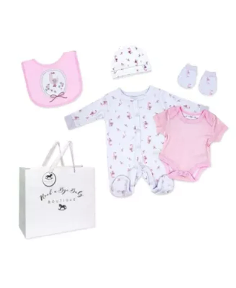 Baby Girls Goose 5 Piece Layette Gift Set