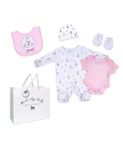 Baby Girls Goose 5 Piece Layette Gift Set