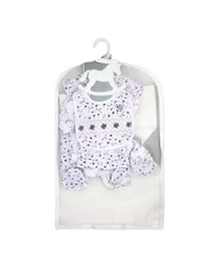 Baby Girls Purple Flower 5 Piece Layette Gift Set