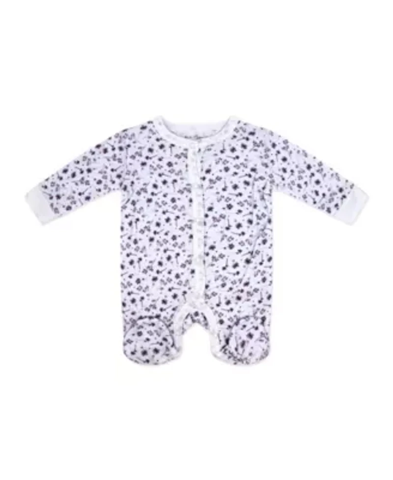 Baby Girls Purple Flower 5 Piece Layette Gift Set