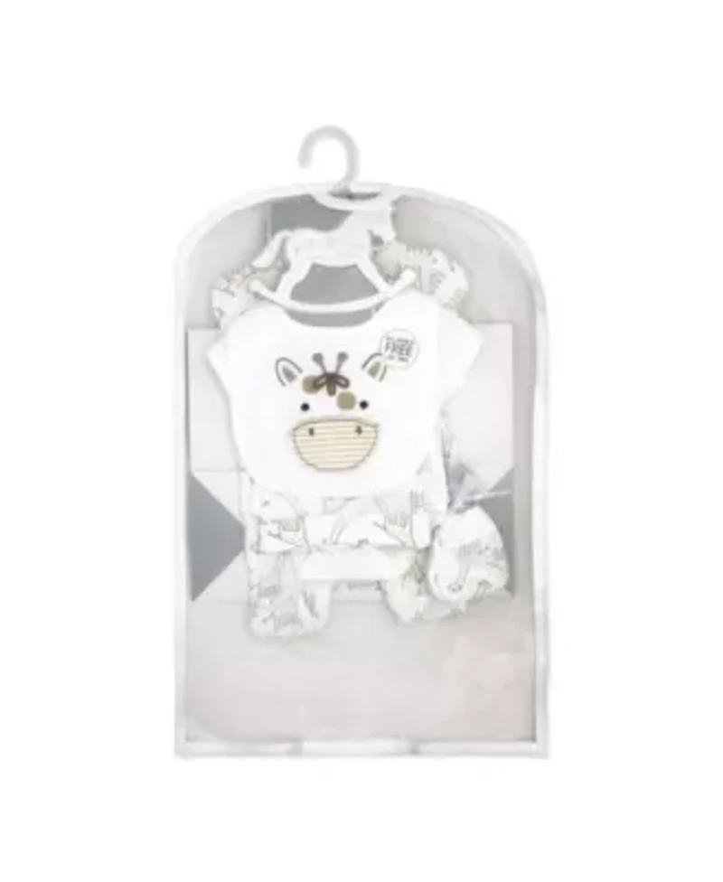 Baby Boys and Girls Giraffe 5 Piece Layette Gift Set