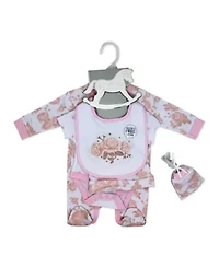 Baby Girls Coral 5 Piece Layette Gift Set
