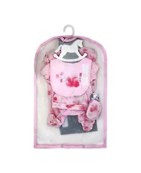Baby Girls Watercolor 5 Piece Layette Gift Set