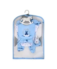 Baby Boys Prince Bear 5 Piece Layette Gift Set