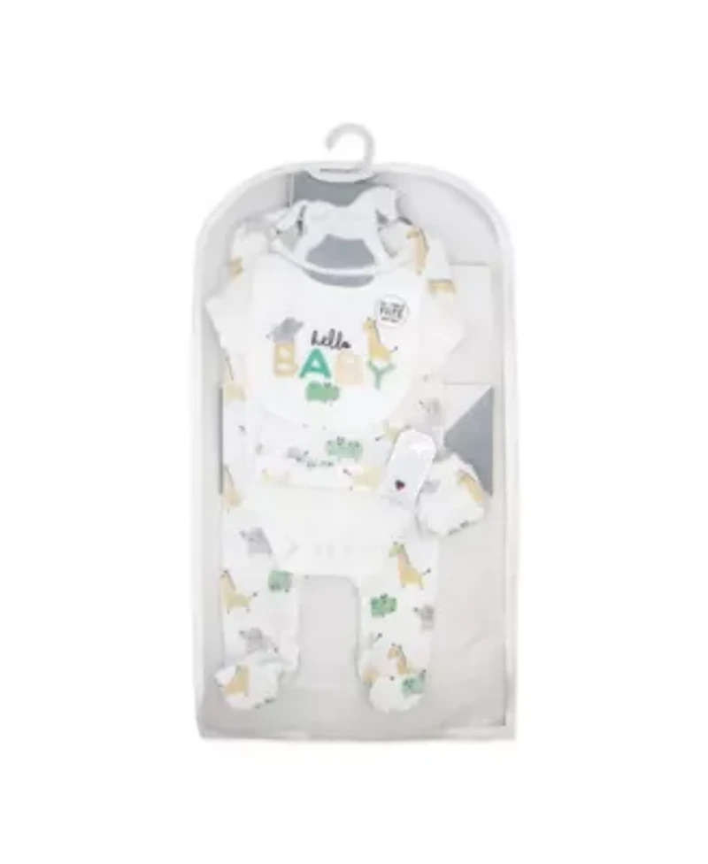 Baby Boys and Girls Hello 5 Piece Layette Gift Set