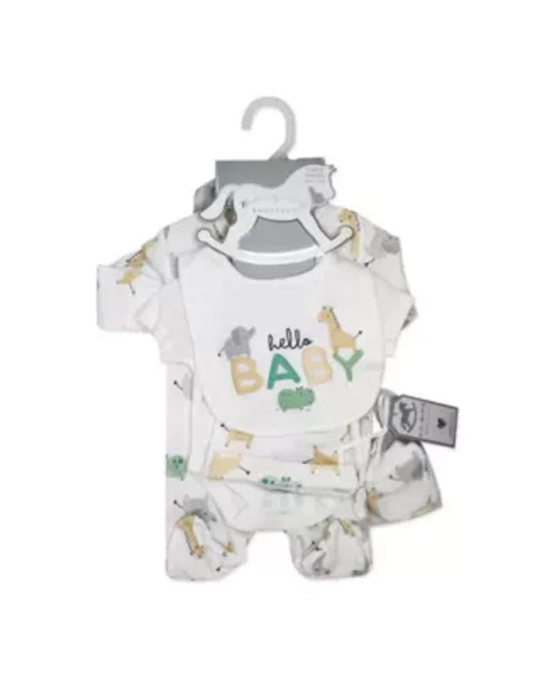 Baby Boys and Girls Hello 5 Piece Layette Gift Set