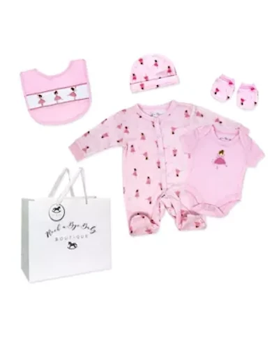 Baby Girls Ballet 5 Piece Layette Gift Set