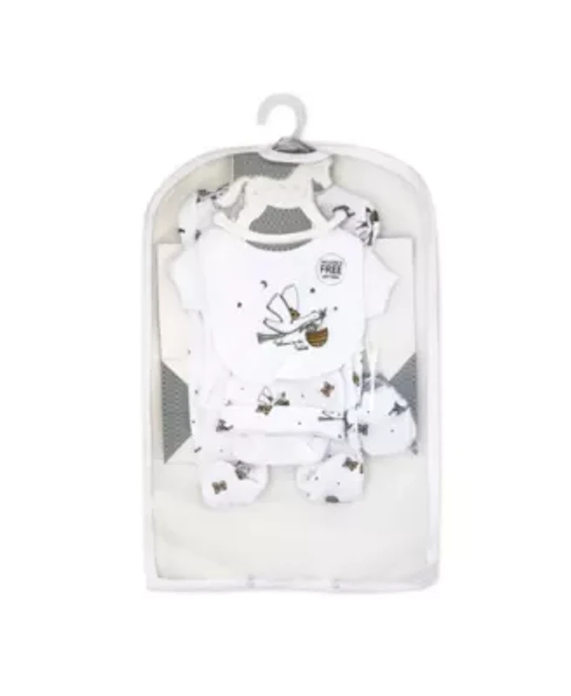 Baby Boys and Girls Stork 5 Piece Layette Gift Set