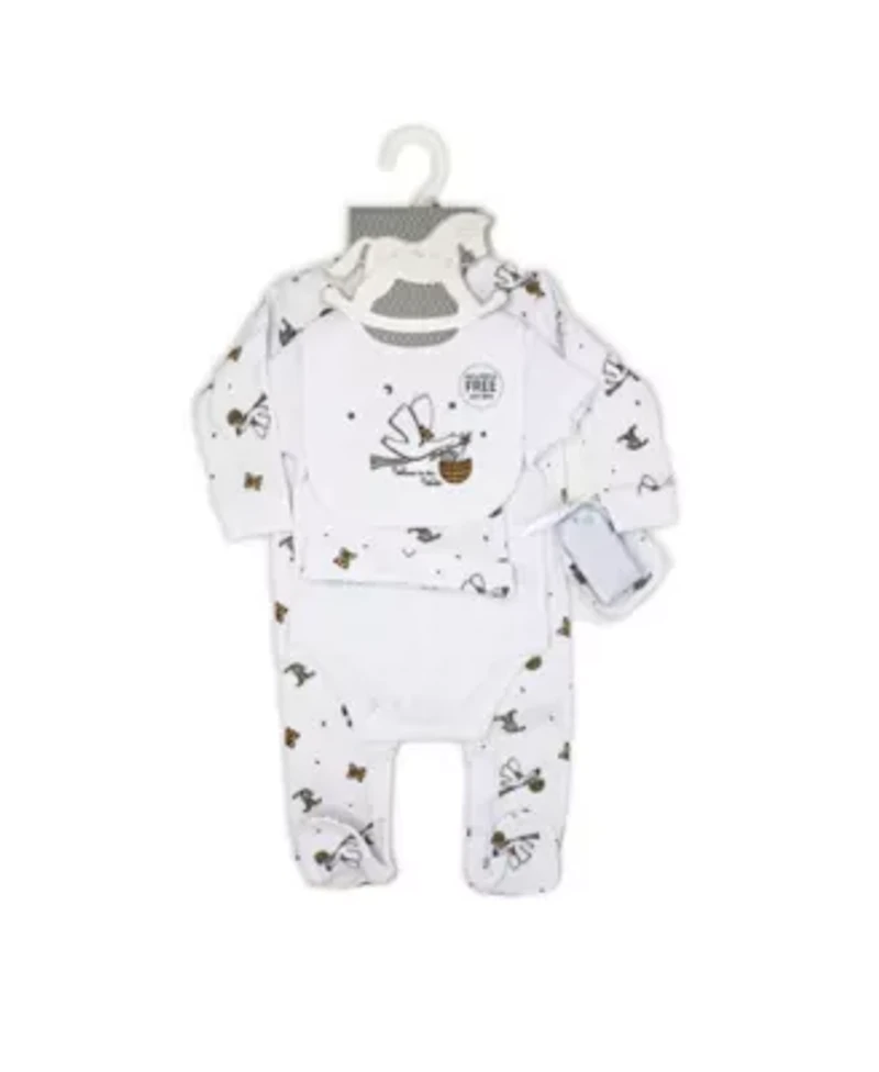 Baby Boys and Girls Stork 5 Piece Layette Gift Set