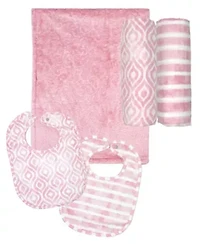 Baby Boys and Girls 5 Piece Blanket Gift Set