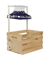 Baby Shower Wardrobe Gift Crate with Clothes Hangers, 12 Piece
