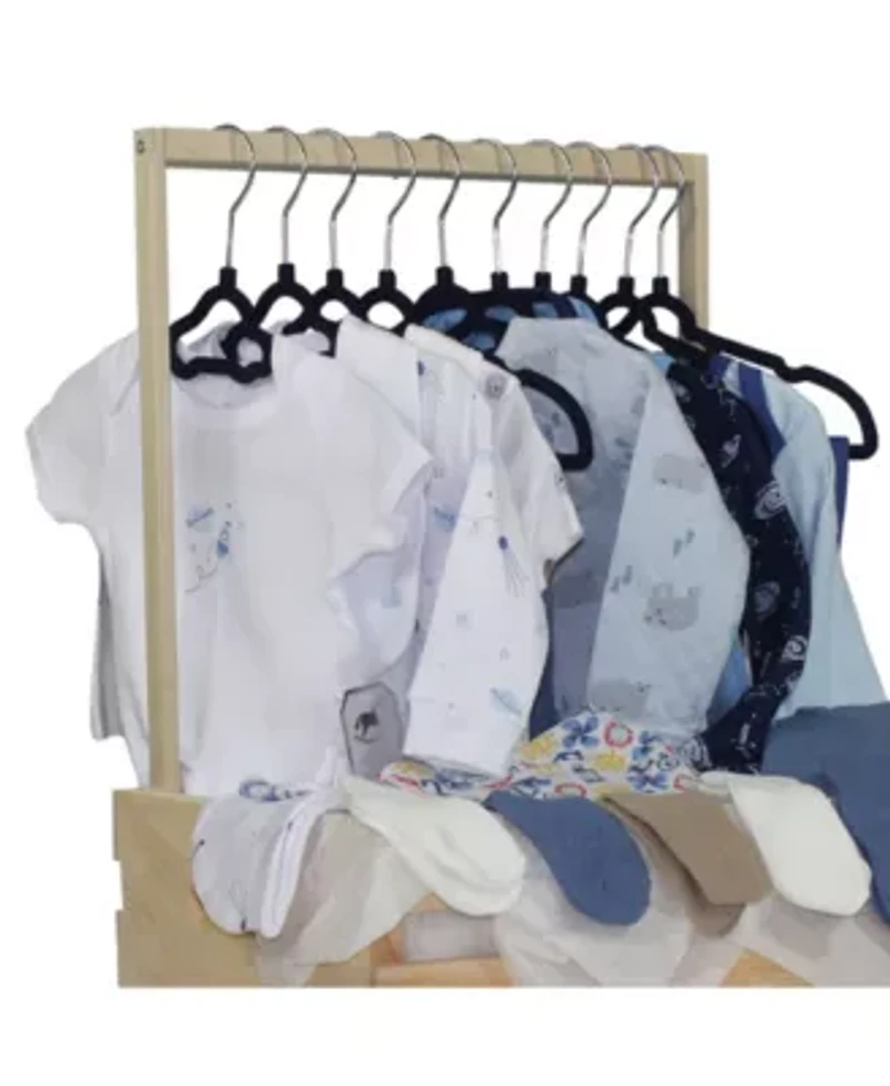 Baby Shower Wardrobe Gift Crate with Clothes Hangers, 12 Piece