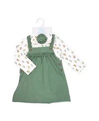 Baby Girls 3 Piece Forest Sprigs Spruce Jumper Set