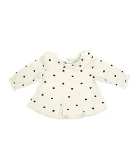 Baby Girls Tiny Hearts 3 Piece Top, Leggings, and Headband Set